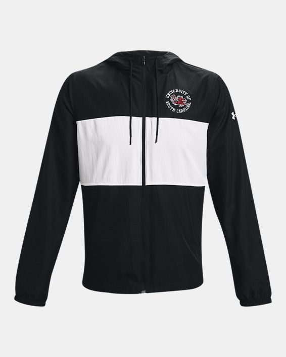 Men's UA Sportstyle Collegiate Sideline Wind Jacket, Black, pdpMainDesktop image number 3